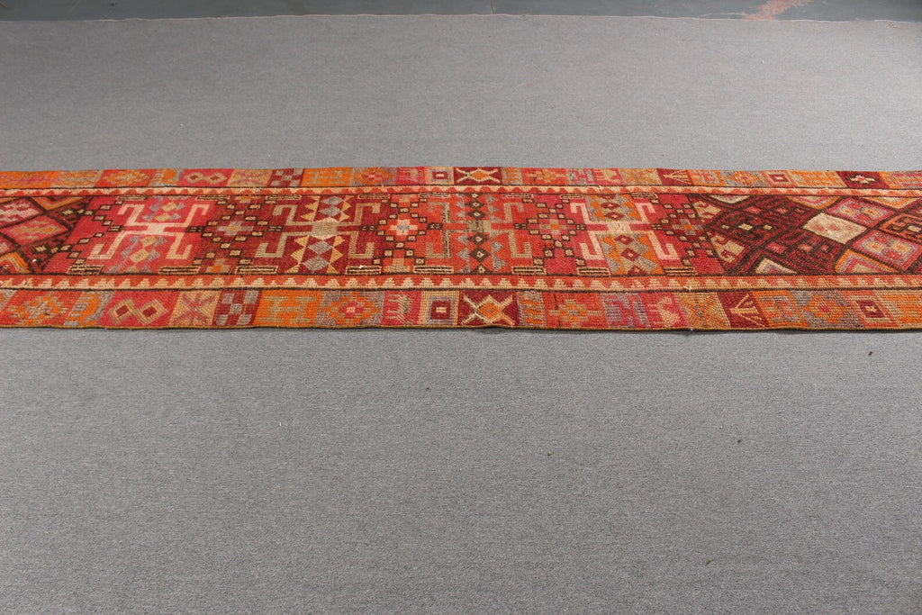 Vintage Turkish Runner Rug 2.6 x 11.7 ft