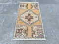 Vintage Turkish Mini Rug 1.4 x 2.5 ft