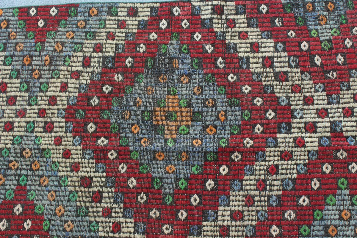 Vintage Turkish Runner Rug 2.6 x 9.4 ft