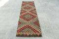 Vintage Turkish Runner Rug 2.6 x 9.4 ft