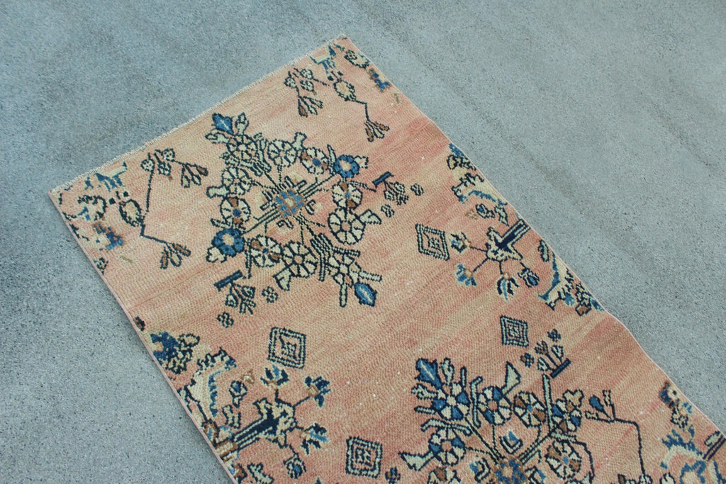 Vintage Turkish Runner Rug 2.6 x 5.9 ft