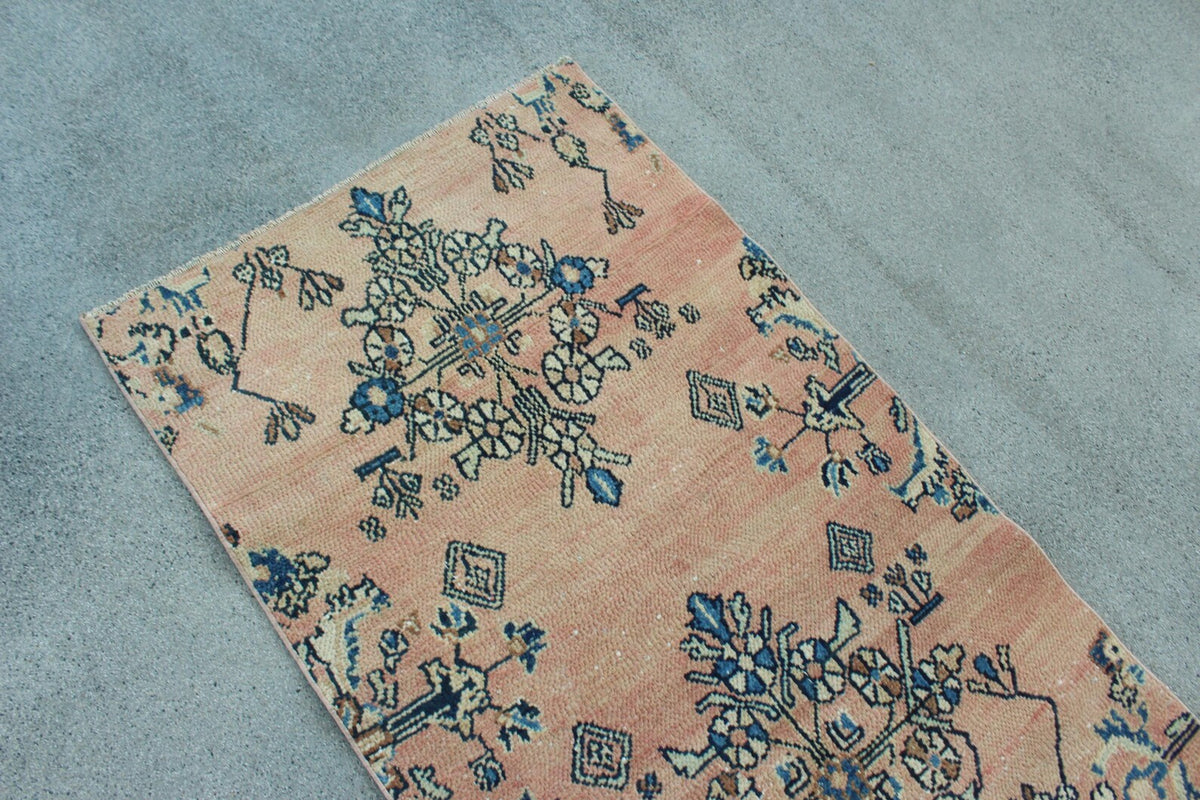Vintage Turkish Runner Rug 2.6 x 5.9 ft