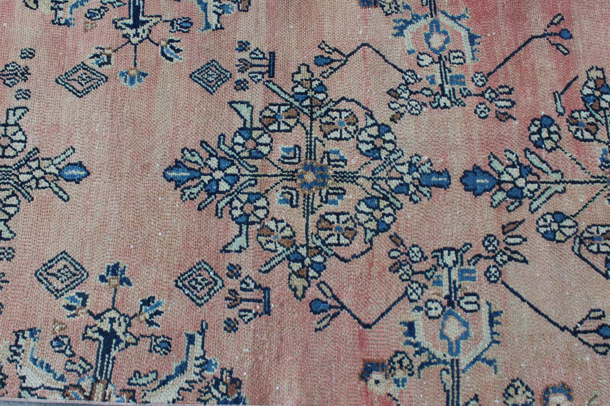 Vintage Turkish Runner Rug 2.6 x 5.9 ft