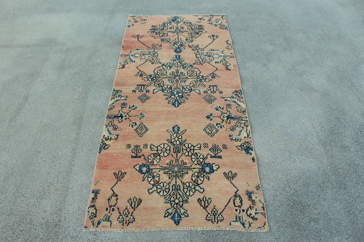 Vintage Turkish Runner Rug 2.6 x 5.9 ft