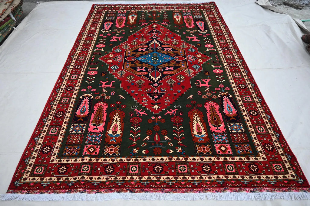 XL Afghan Accent Area rug 6.9 x 10 ft