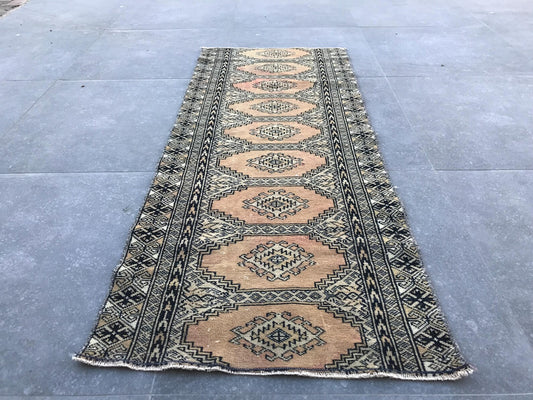 Vintage Turkish Runner Rug 1.9 x 4.8 ft