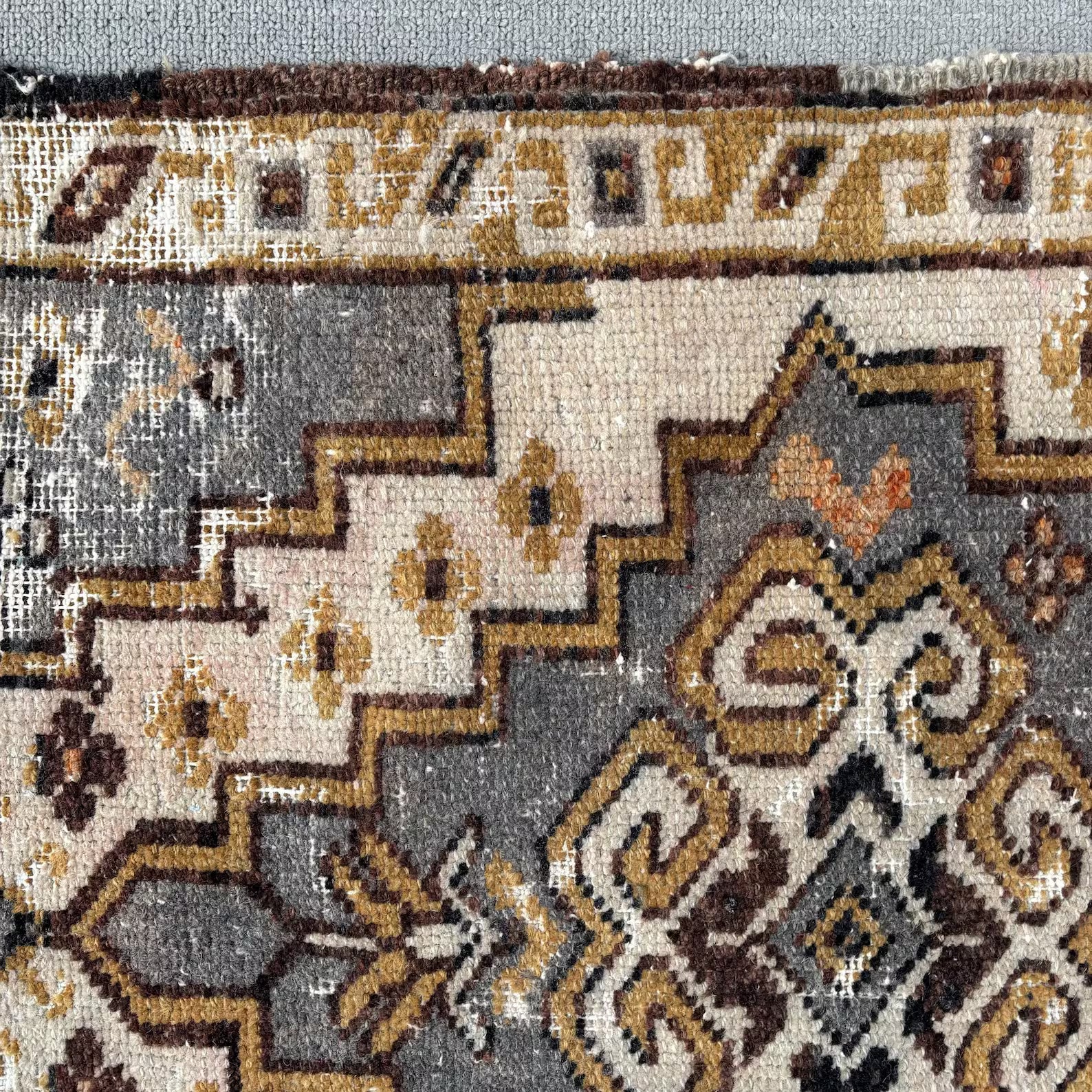 Vintage Turkish Mini Rug 2 x 3.2 ft