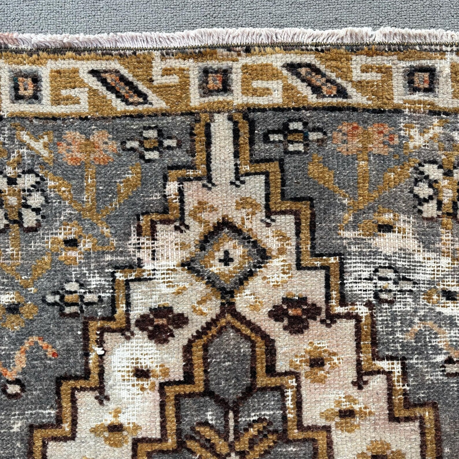 Vintage Turkish Mini Rug 2 x 3.2 ft