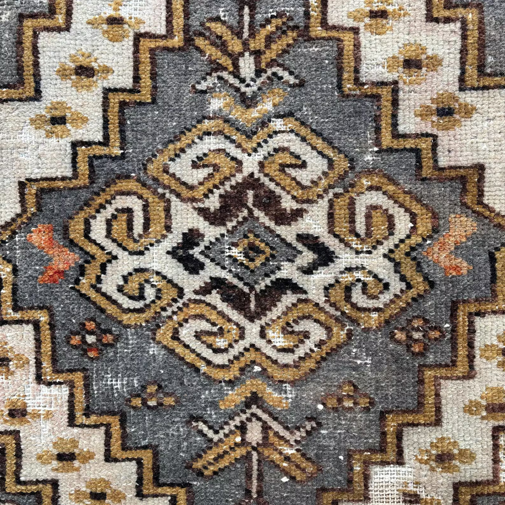 Vintage Turkish Mini Rug 2 x 3.2 ft