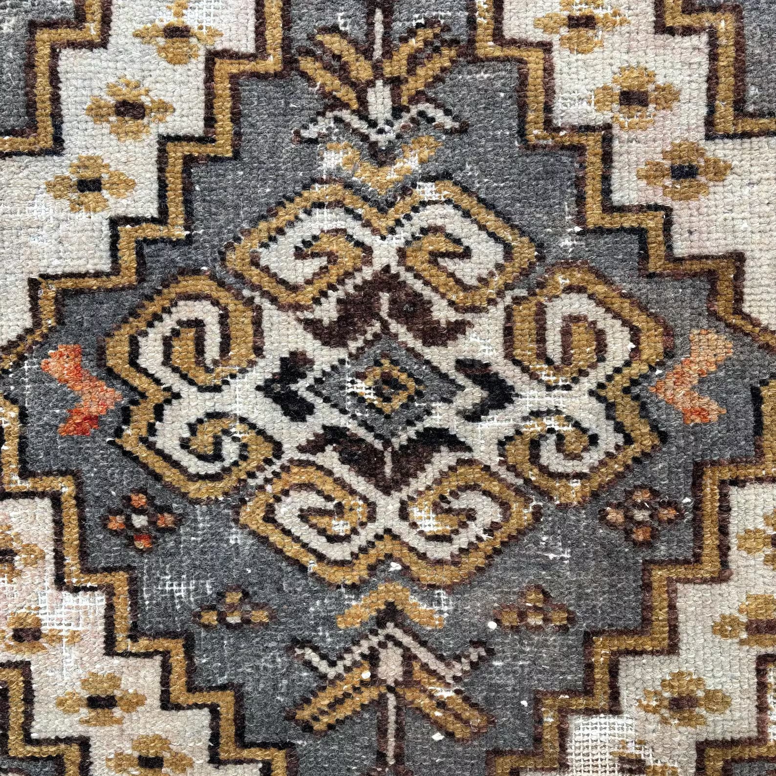 Vintage Turkish Mini Rug 2 x 3.2 ft