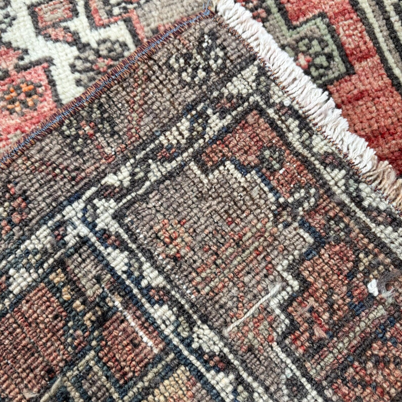 Vintage Turkish Mini Rug 1.8 x 3 ft