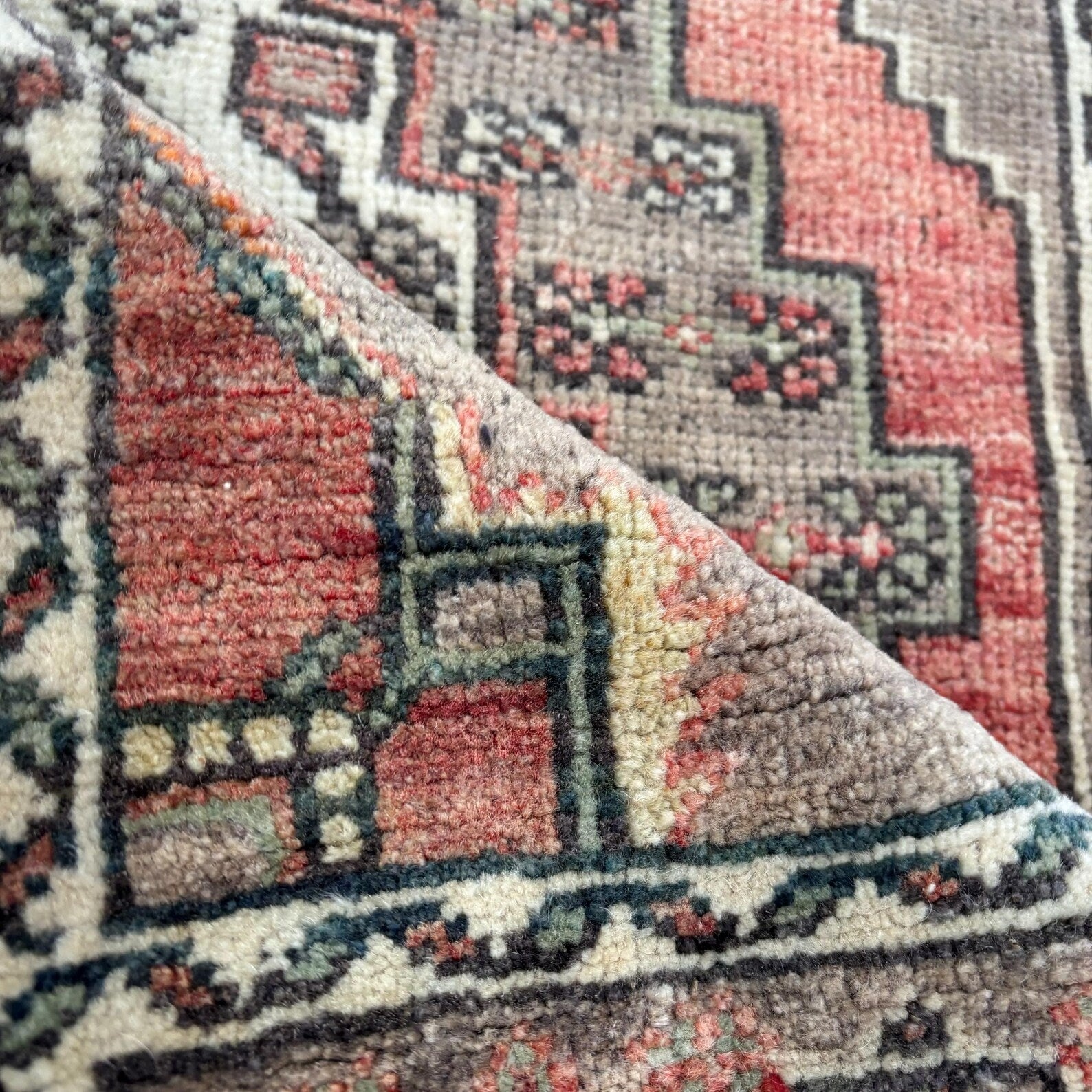 Vintage Turkish Mini Rug 1.8 x 3 ft