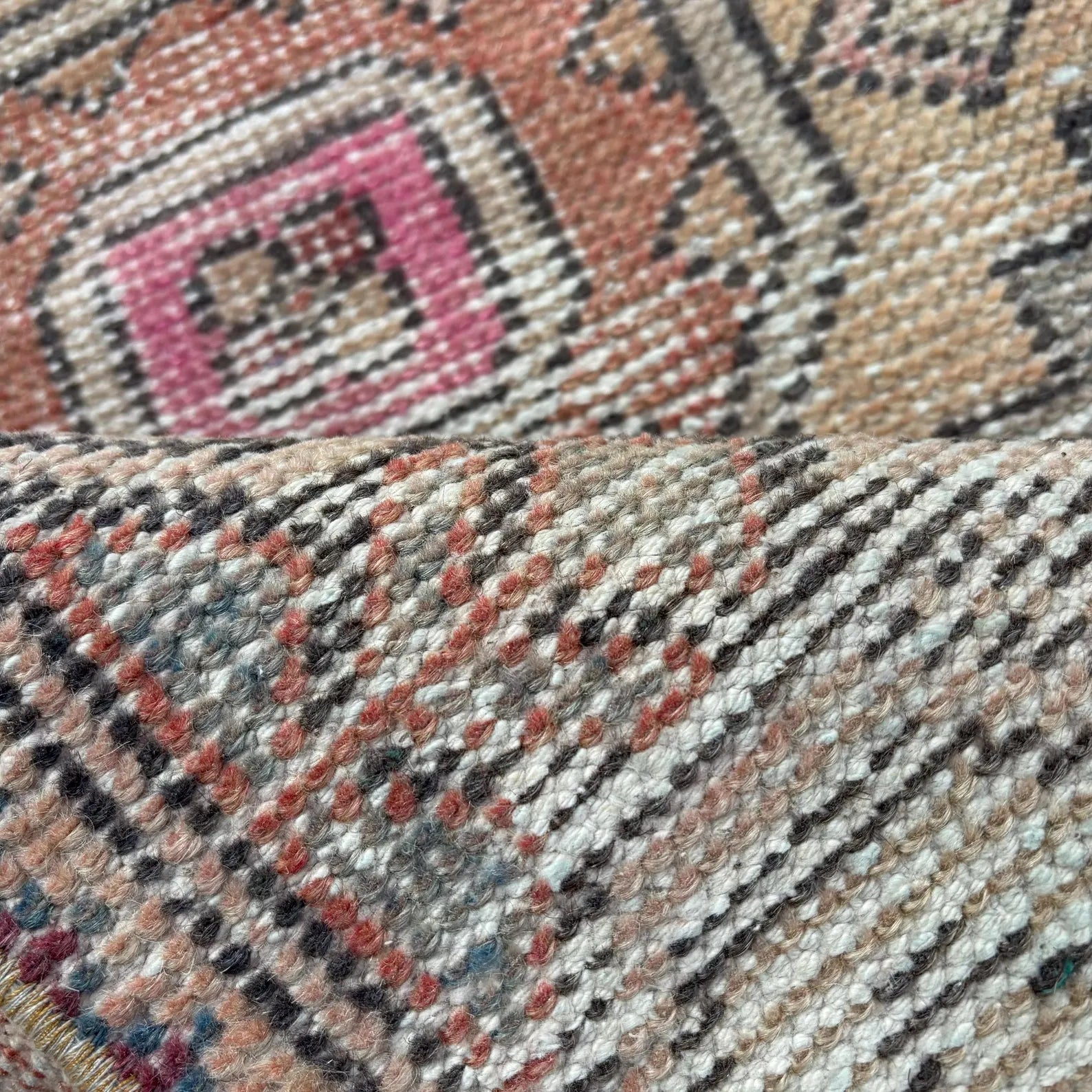 Vintage Turkish Mini Rug 1.6 x 2.9 ft