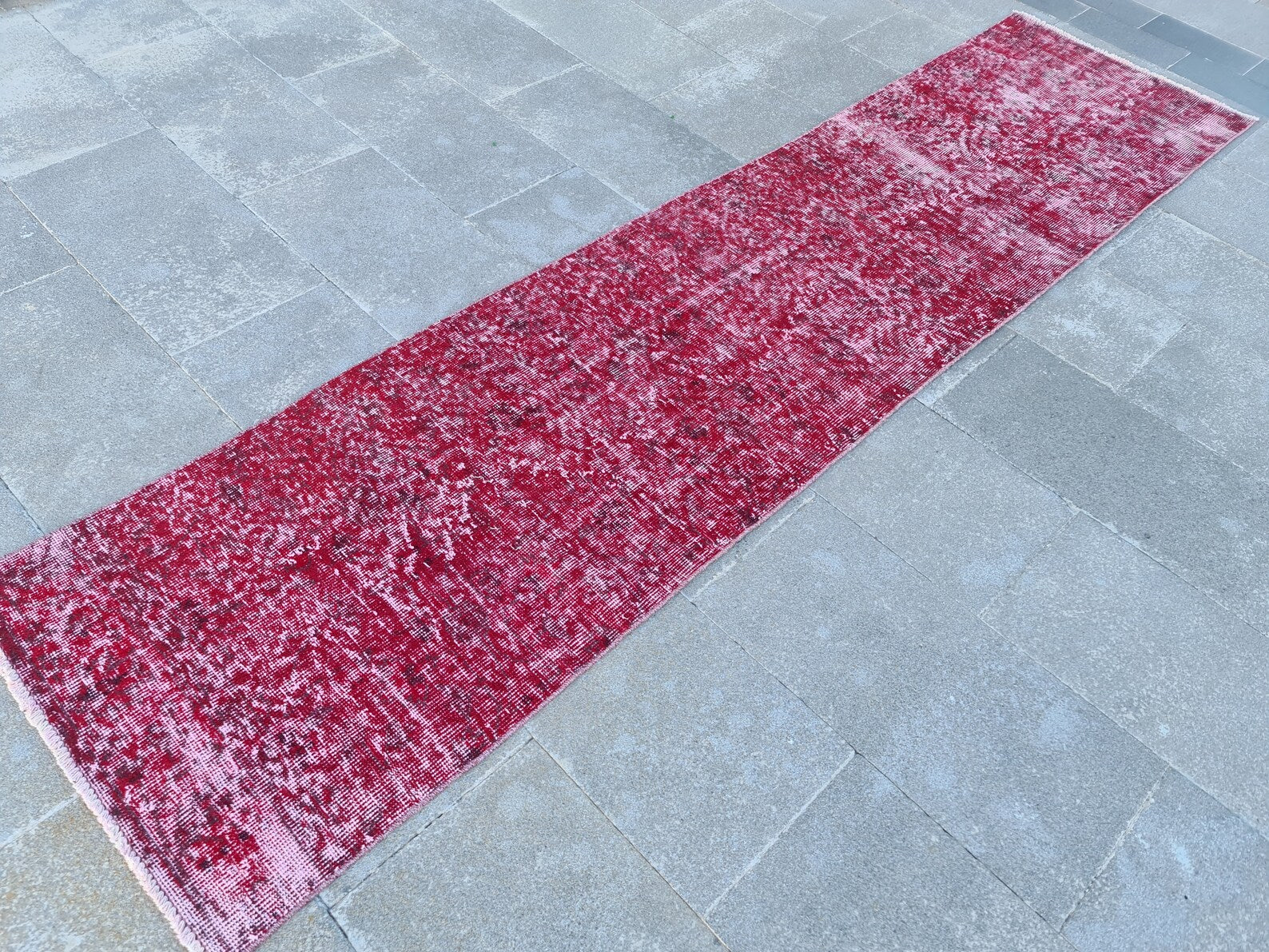 Vintage Turkish Runner Rug 2.2 x 9 ft