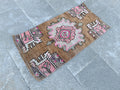 Vintage Turkish Mini Rug 1.4 x 2.9 ft