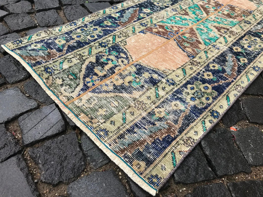 Vintage Turkish Runner Rug 2.1 x 11 ft
