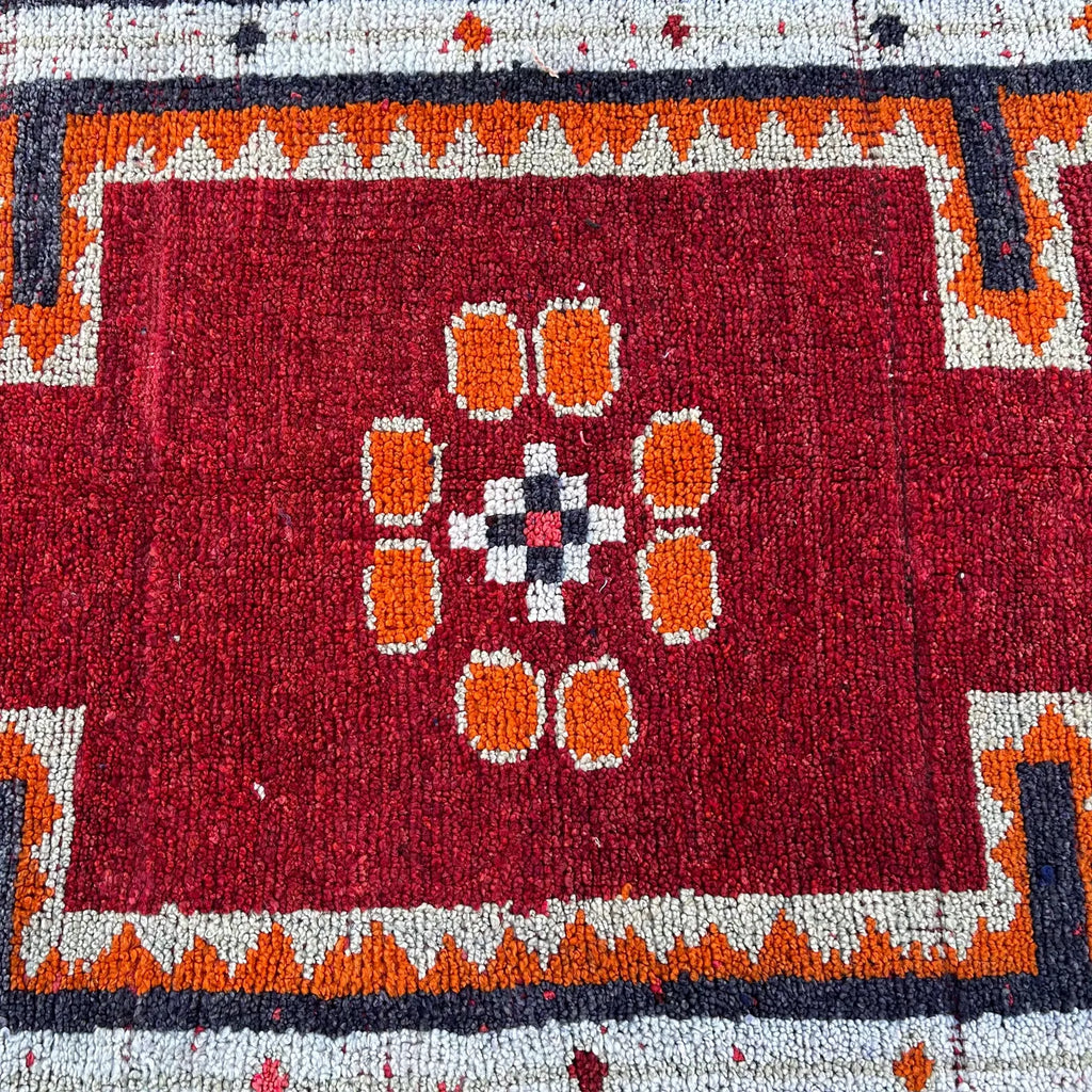 Vintage Turkish Runner Rug 3.2 x 9.6 ft
