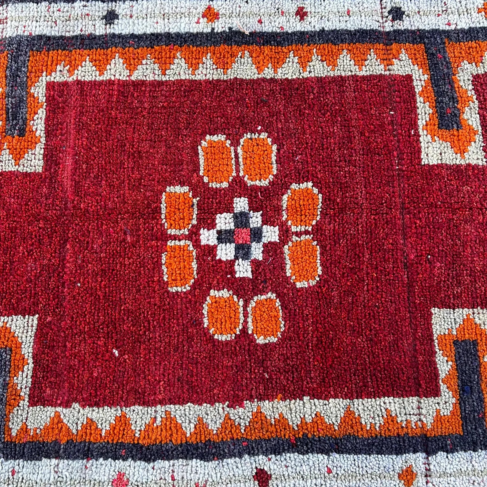 Vintage Turkish Runner Rug 3.2 x 9.6 ft
