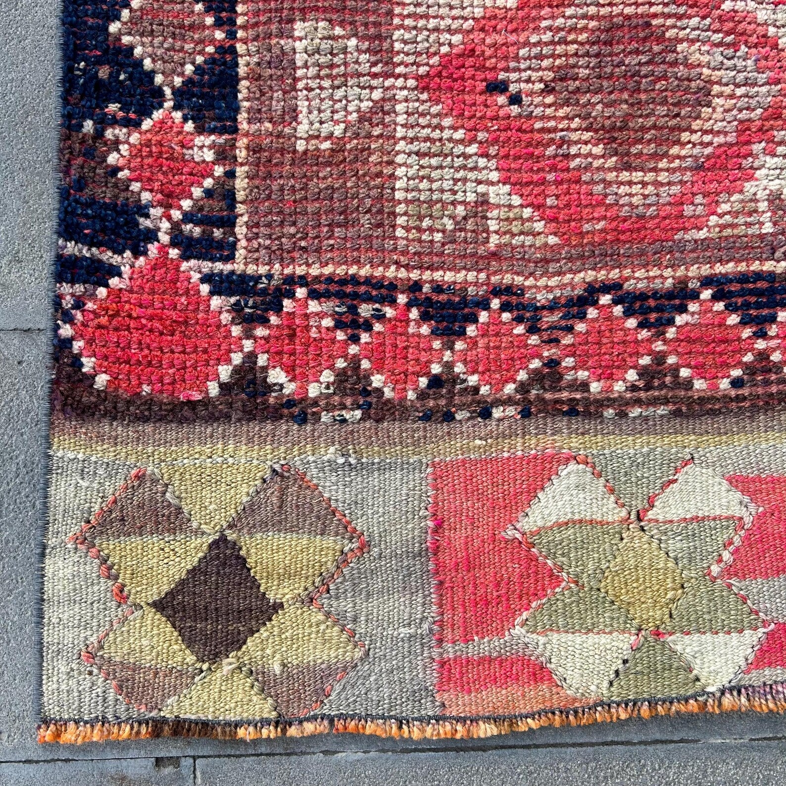 Vintage Turkish Runner Rug 2.8 x 10.7 ft