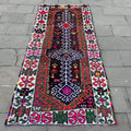 Vintage Turkish Runner Rug 3.5 x 7.4 ft