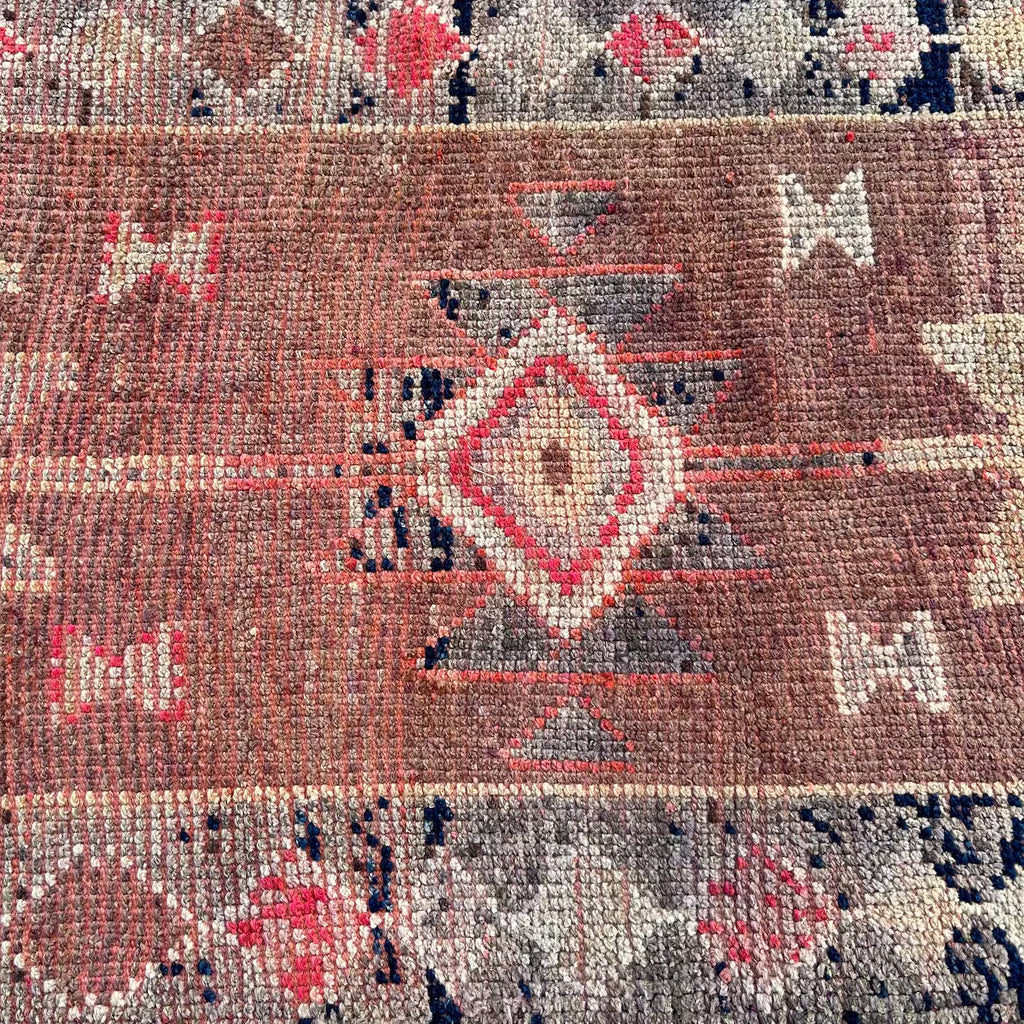 Vintage Turkish Runner Rug 2.8 x 10.7 ft