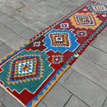 Vintage Turkish Runner Rug 2.9 x 10.3 ft