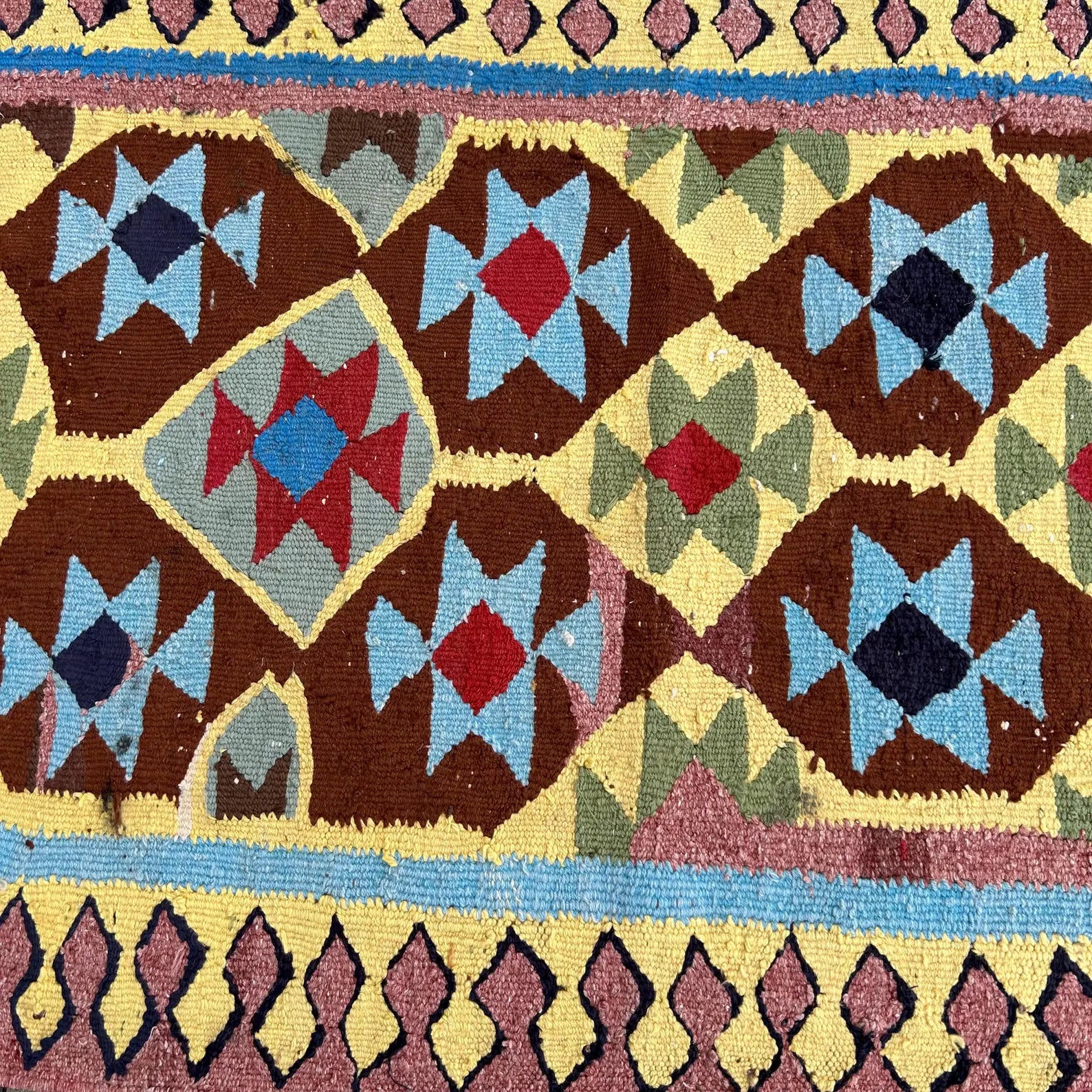 Vintage Turkish Runner Rug 3.1 x 9.9 ft