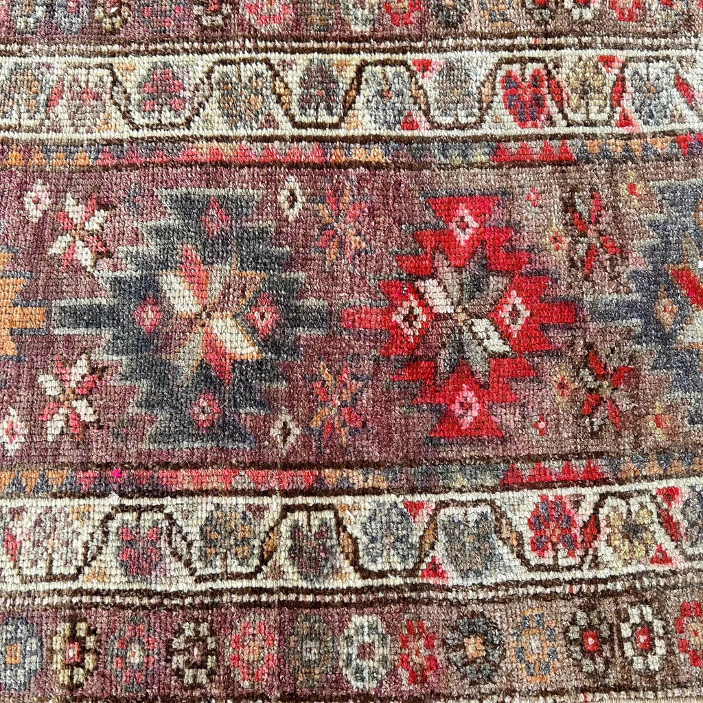 Vintage Turkish Runner Rug 2.6 x 12.5 ft