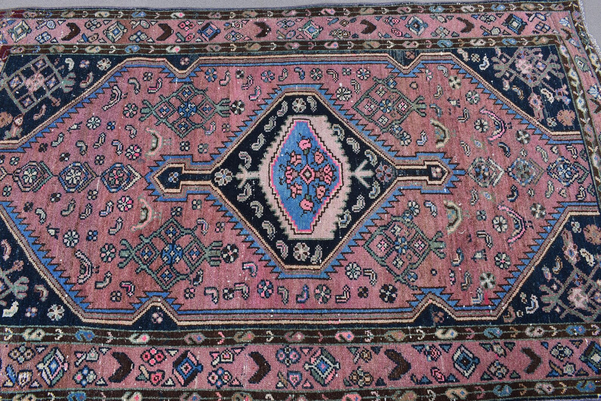 Vintage Persian Accent Area Rug 3.7 x 6 ft
