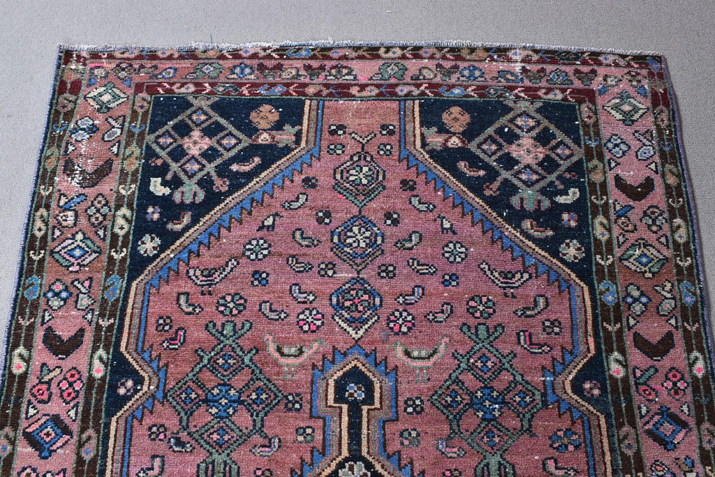 Vintage Persian Accent Area Rug 3.7 x 6 ft