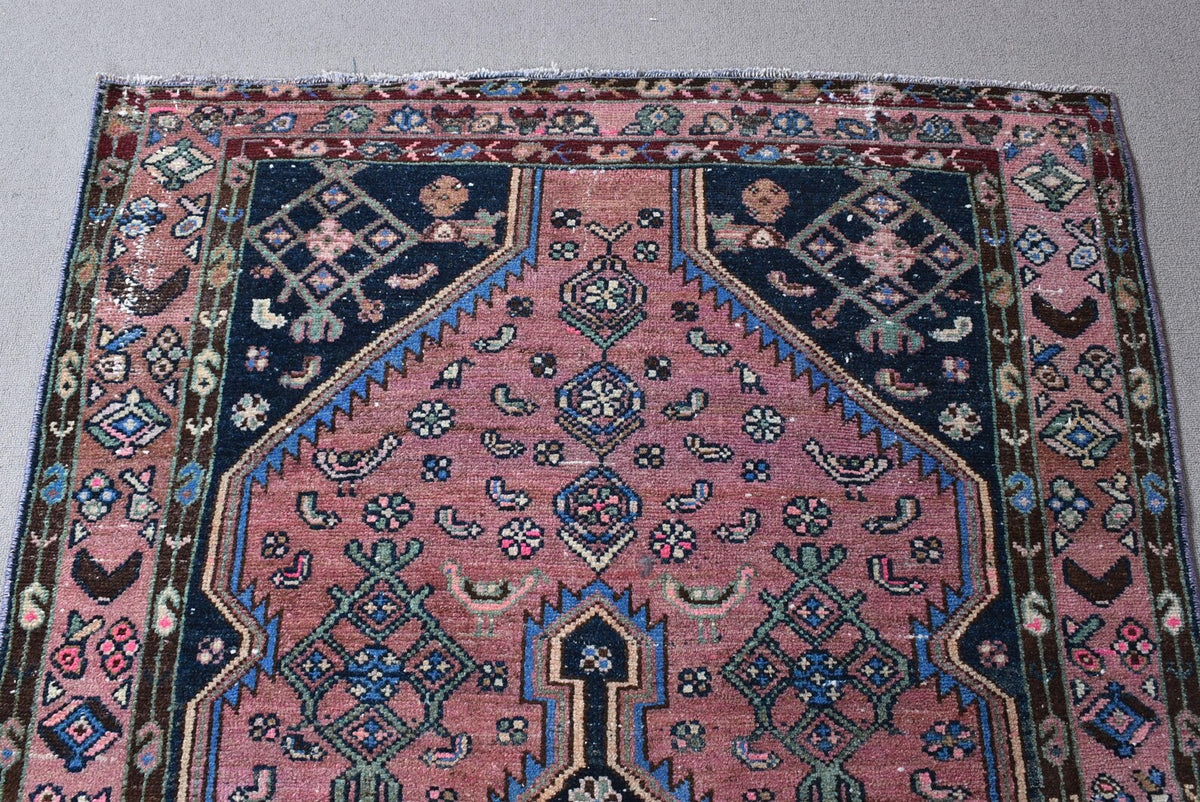 Vintage Persian Accent Area Rug 3.7 x 6 ft