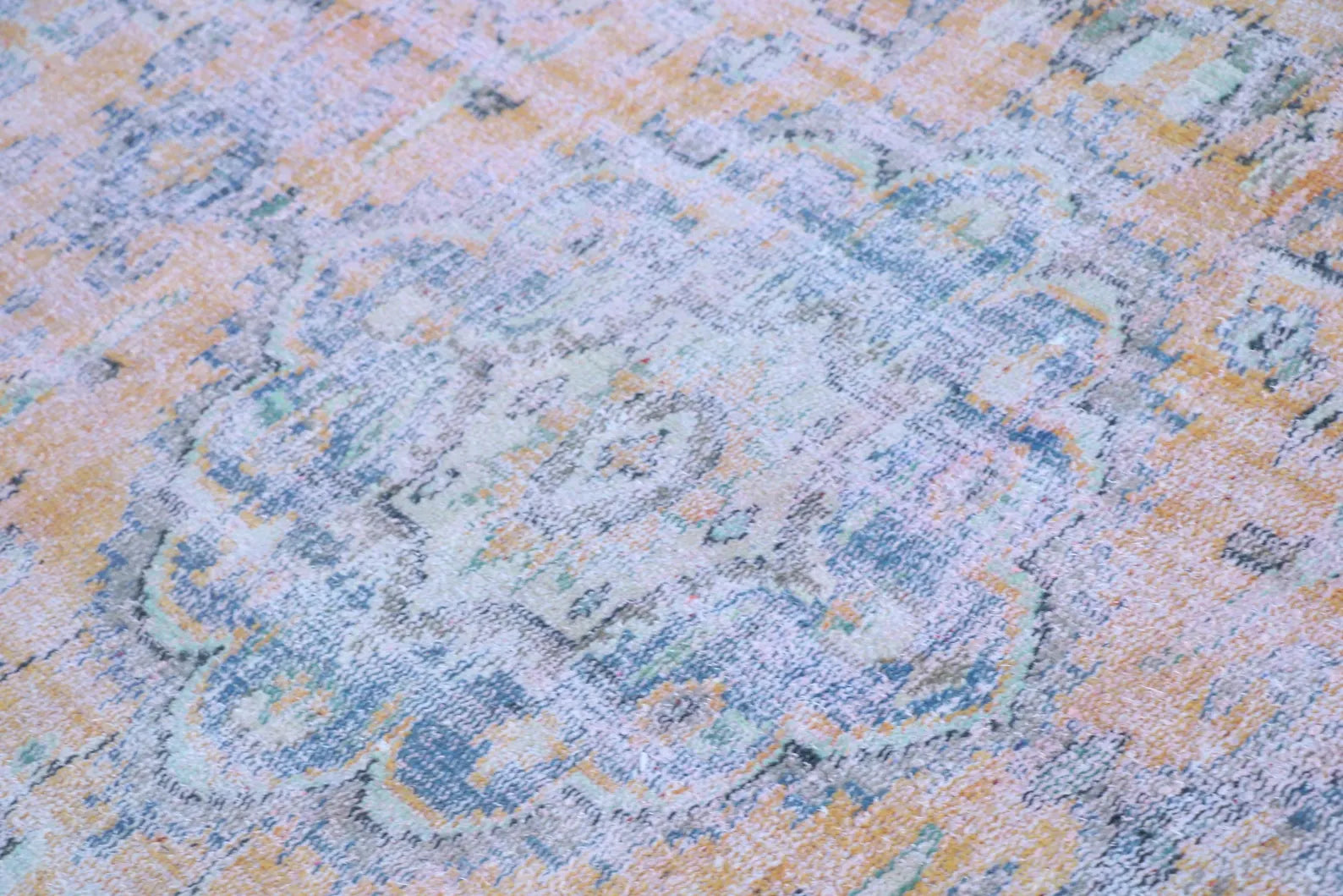 XL Vintage Turkish Accent Area Rug 4.8 x 8.3 ft