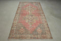 Vintage Turkish Accent Area rug 4.1 x 8.3 ft