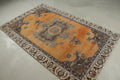 Vintage Turkish Accent Area rug 4.4 x 7.3 ft