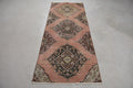 Vintage Turkish Runner Rug 2.8 x 6.9 ft