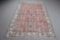 Vintage Turkish Accent Area rug 4.9 x 7.7 ft