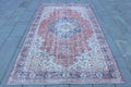 XL Vintage Turkish Accent Area Rug 5.2 x 9 ft