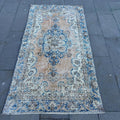 Vintage Turkish Accent Area rug 3.4 x 6.7 ft