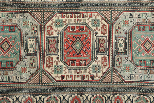 Vintage Turkish Accent Area rug 3.1 x 6.1 ft