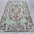 XL Vintage Turkish Accent Area Rug 5.4 x 8.8 ft