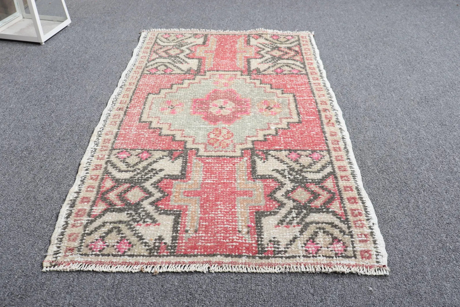 Vintage Turkish Mini Rug 1.7 x 2.9 ft