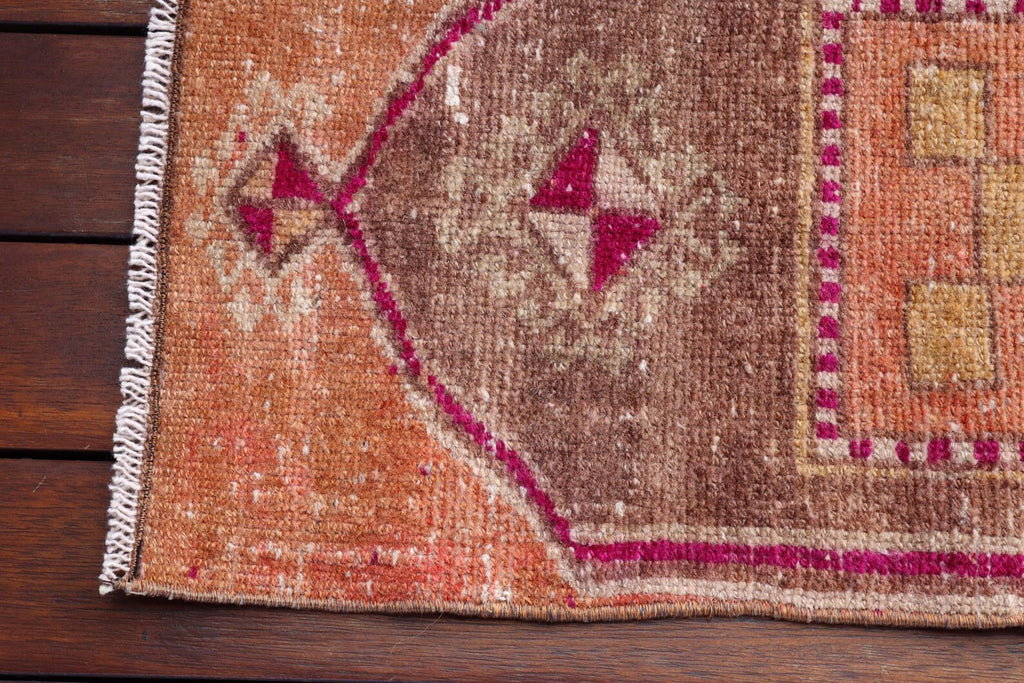 Vintage Turkish Mini Rug 1.1 x 2.5 ft