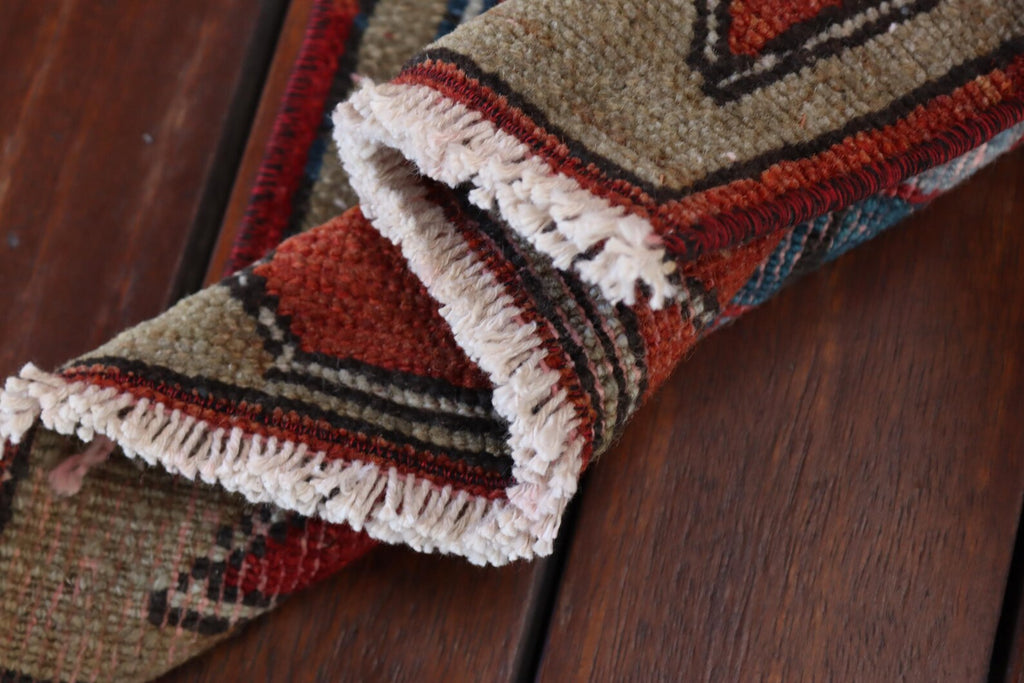 Vintage Turkish Mini Rug 1.2 x 2.5 ft