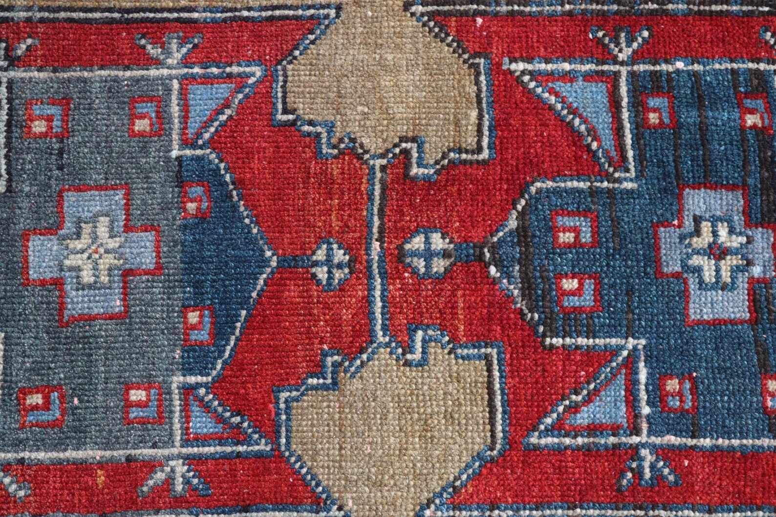 Vintage Turkish Mini Rug 1.2 x 2.5 ft