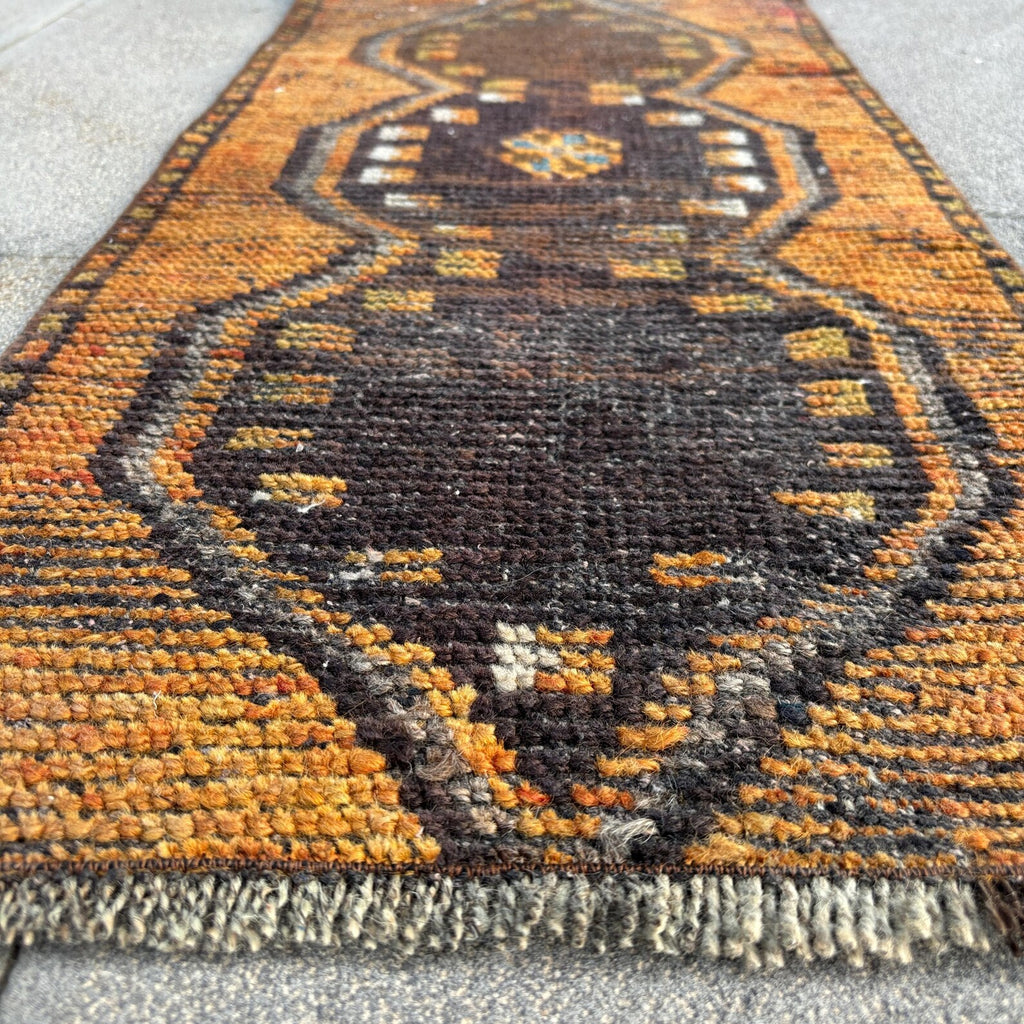 Vintage Turkish Mini Rug 1.3 x 3 ft