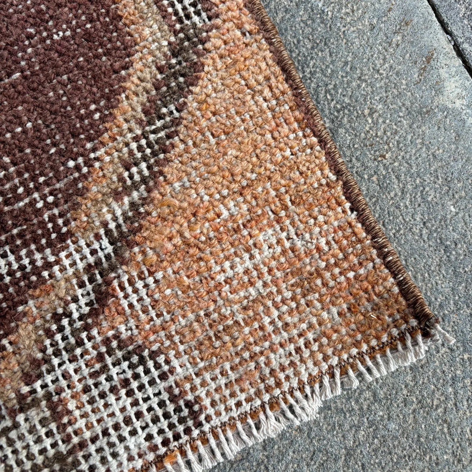 Vintage Turkish Mini Rug 1.2 x 2.6 ft