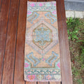 Vintage Turkish Mini Rug 1 x 2.7 ft