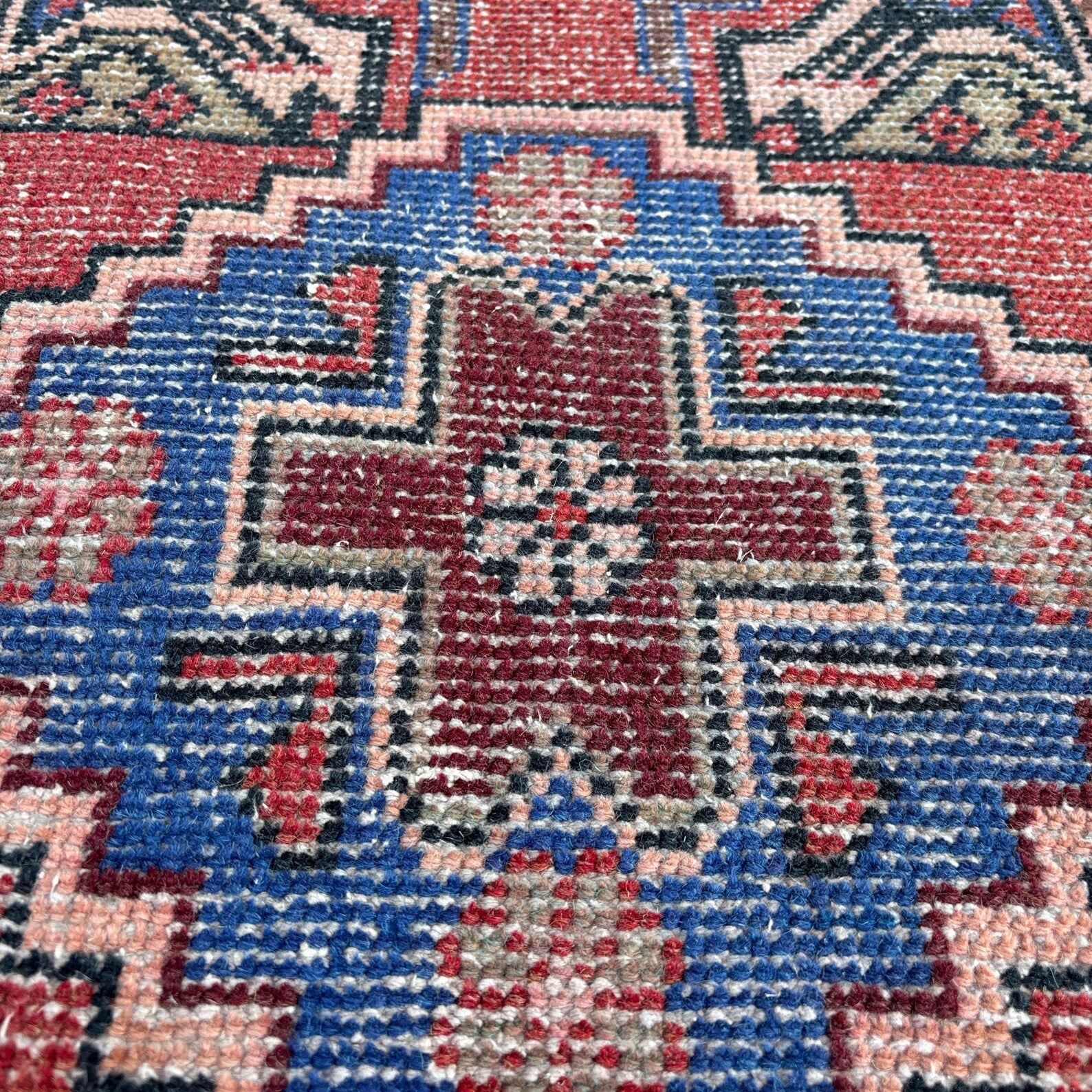 Vintage Turkish Mini Rug 1.6 x 2.7 ft