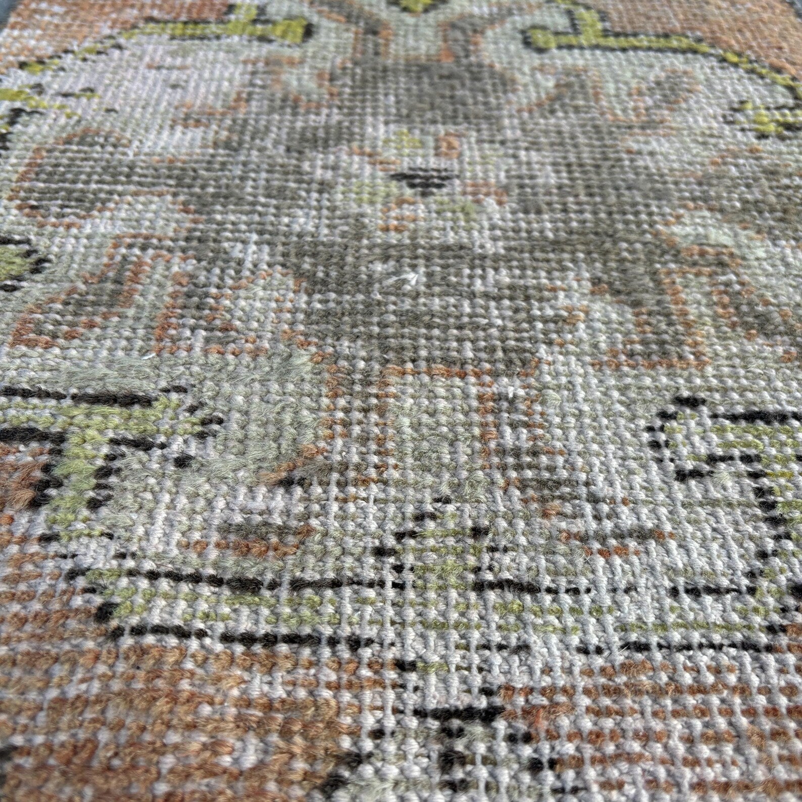 Vintage Turkish Mini Rug 1.3 x 2.7 ft
