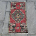 Vintage Turkish Mini Rug 1.5 x 3.2 ft